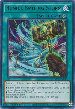 Yugioh - Runick Smiting Storm (Rare) (1st Edition) - TAMA-EN036 P - Image 1