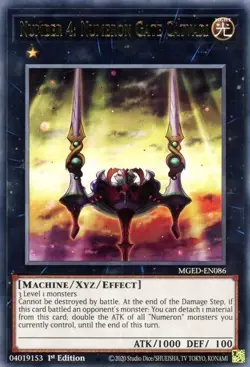 Yugioh - Number 4: Numeron Gate Catvari (Rare) (1st Edition) - MGED-EN086 P - Image 1