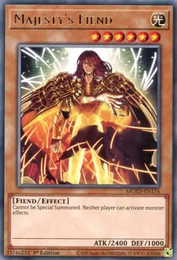Yugioh - Majesty's Fiend (Rare) (1st Edition) - MGED-EN134 P - Image 1