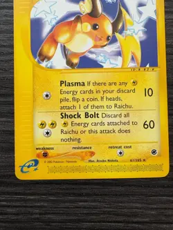Pokemon TCG Raichu Expedition Base Set 61/165 Card, Regular Rare - Image 3