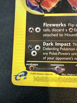 Pokemon TCG Houndoom Card 15/147 Non-Holo, Aquapolis Set Near Mint - Image 4