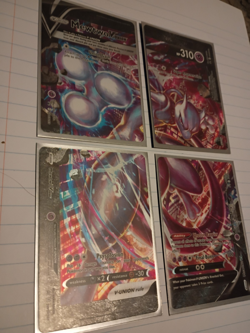 POKEMON MEWTWO V-UNION SET OF 4 SWORD & SHIELD PROMO CARDS - Image 1