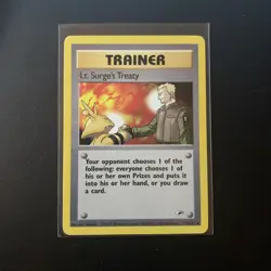 Trainer Lt. Surge’s Treaty 112/132 | Pokemon Cards TCG: Base Set 1999 Mint UK - Image 1