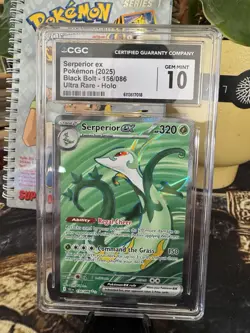 SERPERIOR EX Ultra Rare Holo Black Bolt English Pokemon Card 086 CGC Grade 10 - Image 2