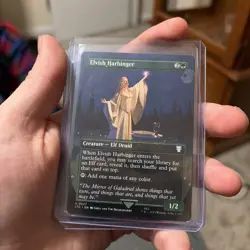 PLAYSET Of 4 Elvish Harbinger (Borderless) Mtg Lotr - Image 1