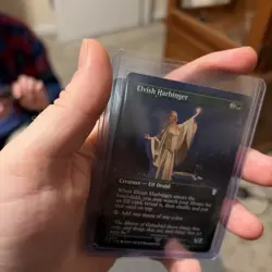 PLAYSET Of 4 Elvish Harbinger (Borderless) Mtg Lotr - Image 4