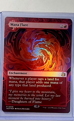 2023 MTG Magic the Gathering Wilds of Eldraine WOE Borderless Foil Mana Flare LP - Image 1