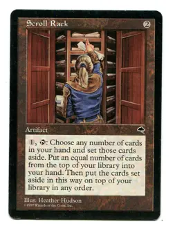 1x MTG Magic the Gathering Scroll Rack (308/350) Tempest LP - Image 1