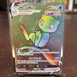 Pokemon TCG Mew Vmax 268/264 Fusion Strike Secret Rare ( Damaged ) - Image 1