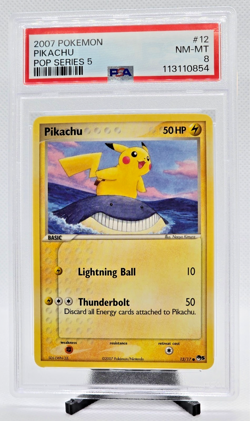 2007 POKEMON POP SERIES 5 #12 PIKACHU POP SERIES 5 PSA 8 - Image 1