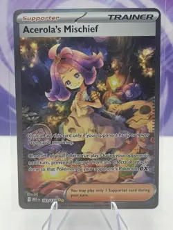 Pokemon Acerola's Mischief Me01 Mega Evolution 183/132 Illustration Rare Holo NM - Image 1
