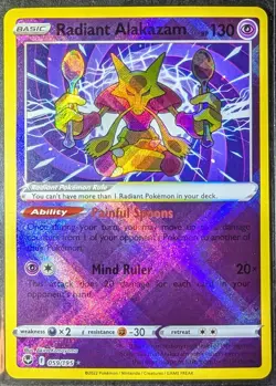 Pokemon - Radiant Alakazam 059/195 Swsh12: Sword & Shield - Silver Tempest Holo - Image 1