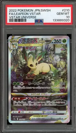 Pokemon Leafeon VSTAR Universe Japanese Special Art Rare #210 PSA 10 Gem Mint - Image 1
