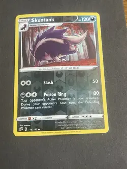 Reverse Holo Skuntank Uncommon 115/192 Rebel Clash Pokemon TCG - Image 1