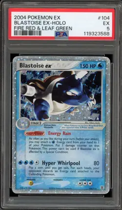Pokemon Blastoise ex EX Fire Red & Leaf Green Holo Ultra Rare #104 PSA 5 - Image 1