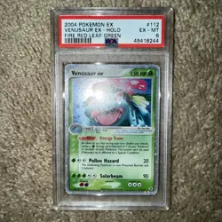 2004 POKEMON EX FIRE RED & LEAF GREEN #112/112 VENUSAUR EX HOLO PSA 6 - Image 1