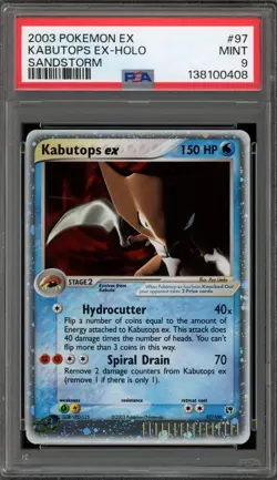 Pokemon Kabutops ex EX Sandstorm Holo Ultra Rare #97 PSA 9 Mint - Image 1