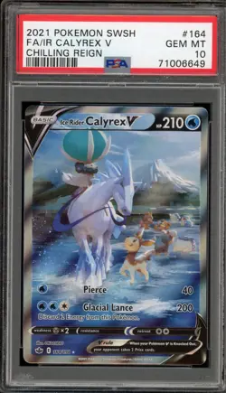 Pokemon Ice Rider Calyrex V Chilling Reign Full Alt Art #164 PSA 10 Gem Mint - Image 1