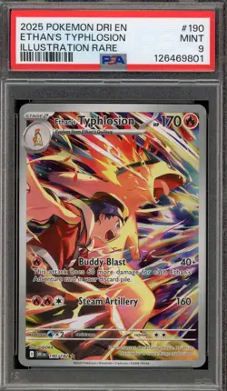 Pokemon Ethan's Typhlosion Destined Rivals Illustration Rare #190 PSA 9 Mint - Image 1