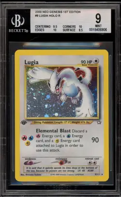 Pokemon Lugia Neo Genesis 1st Edition Holo Rare #9 BGS 9 Mint - Image 1