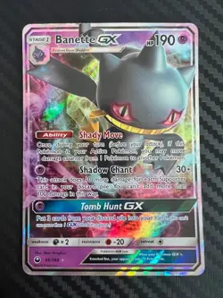 Pokemon TCG SM Celestial Storm Banette GX 66/168 Ultra Rare Holo DMG - Image 1