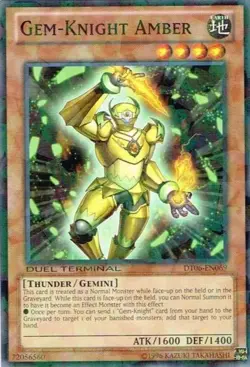 Yugioh! LP Gem-Knight Amber - DT06-EN069 - Common - Duel Terminal Lightly Played - Image 1