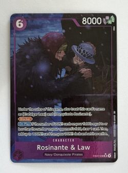 One Piece #EB04-038 Rosinante & Law SR (Alternate Art) The Azure Sea's Seven - Image 1
