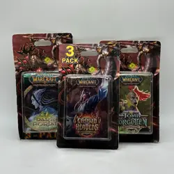 3x World of Warcraft TCG Upper Deck Booster 3-Pack Blister Packs Random RARE! - Image 1