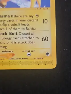 Pokemon 2002 Raichu Expedition E-Reader Edition Non-Holo Card 61/165 - Image 4