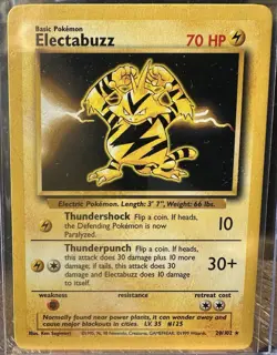 Pokemon TCG Electabuzz Base Set Unlimited Edition Non-Holo Rare Card 20/102 - Image 2