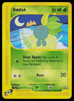 Pokemon Card - Oddish Aquapolis 97/147 Common - Image 1