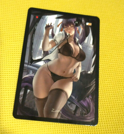 High School DxD Akeno ACG Waifu Gold Cartoon Beauty Holo Card - Image 2