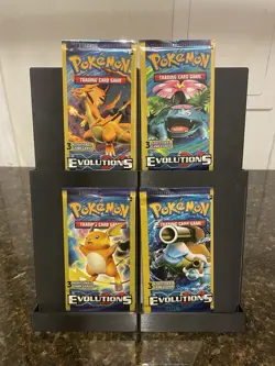 Pokemon XY Evolutions Booster Pack 3-Card Mini Pack All 4 Art Sets - Image 1