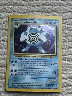 Poliwrath - 15/130 - Pokemon Base Set 2 Holo Rare Card WOTC HP - Image 1