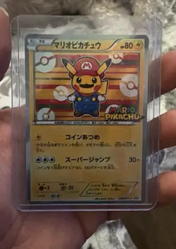 Pokemon Mario Pikachu XY-P Promo 294/XY-P Holo Japanese Card - Image 1