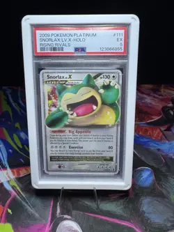 PSA 5 Snorlax Lv.X 111/111 - Rising Rivals - Holo Pokemon Card (with Guard) - Image 1
