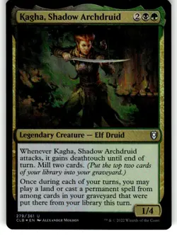 Kagha, Shadow Archdruid Commander Legends: Battle for Baldur's Gate Foil MTG - Image 1