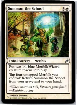 Magic the Gathering Summon the School Lorwyn x1 MTG Free Shipping! - Image 1