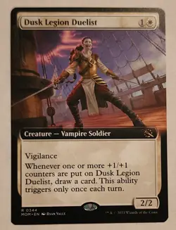 MTG Dusk Legion Duelist (Extended Art) - March of the Machine - NM/MINT Magic - Image 1