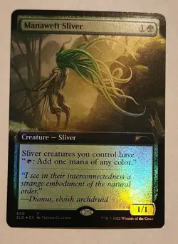MTG Manaweft Sliver (Extended Art) FOIL - Secret Lair Drop - NM/MINT Magic - Image 1