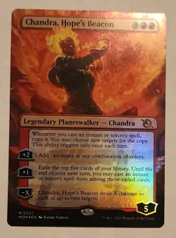 MTG Chandra, Hope's Beacon (Borderless) FOIL - March of the Machine - NM/MINT - Image 1