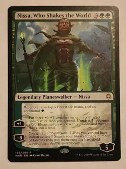 MTT Nissa, Who Shakes the World - War of the Spark Regular - NM/MINT Magic - Image 1