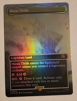 MTG Minas Tirith (Borderless) FOIL - the Lord of the Rings - NM/MINT Magic - Image 1