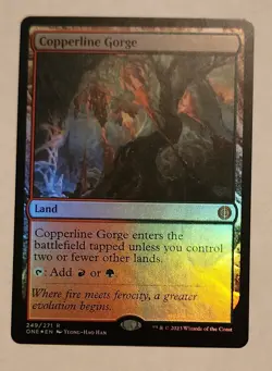 MTG Copperline Gorge FOIL - Phyrexia: All Will Be One - NM/MINT Magic - Image 1
