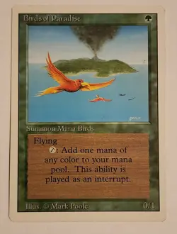MTG Birds of Paradise - Revised Edition 3RD Regular - LP Magic The Gathering - Image 1