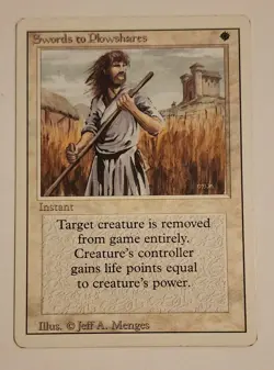 MTG Swords to Plowshares - Revised Edition 3RD Regular - LP Magic The Gathering - Image 1