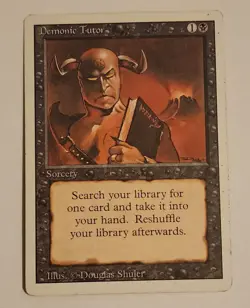 MTG Demonic Tutor - Revised Edition 3RD Regular - MP Magic The Gathering - Image 1