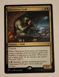MTG Gluttonous Troll - Throne of Eldraine Regular - NM/MINT Magic The Gathering - Image 1