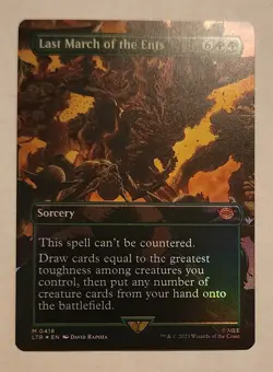 MTG Last March of the Ents (Borderless) FOIL - the Lord of the Rings - NM/MINT - Image 1