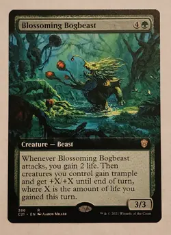 MTG Blossoming Bogbeast (Extended Art) - Commander 2021 Regular - NM/MINT Magic - Image 1